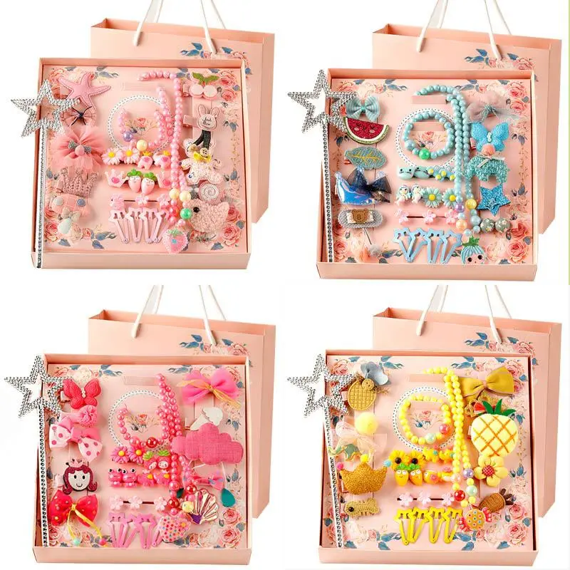 1 коробка в комплекте милые заколки для волос с мультяшными принцессами подарок