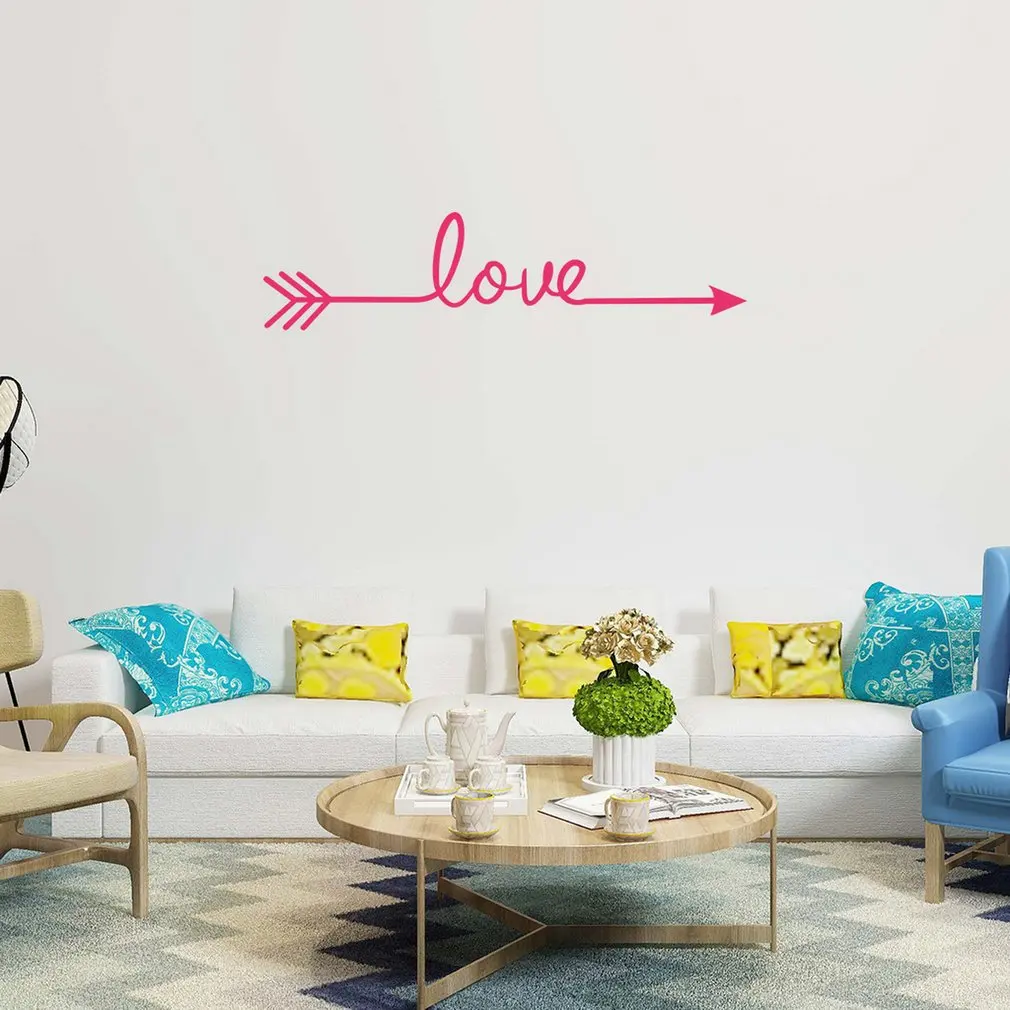 Современные самоклеющиеся ПВХ наклейки на стену с изображением стрелы любви DIY