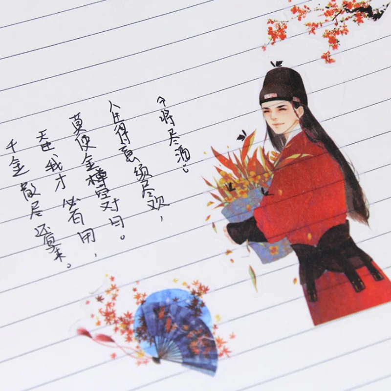 Рисунок 3 - 6 листов Kawaii с рисунком наклейка с пейзажем