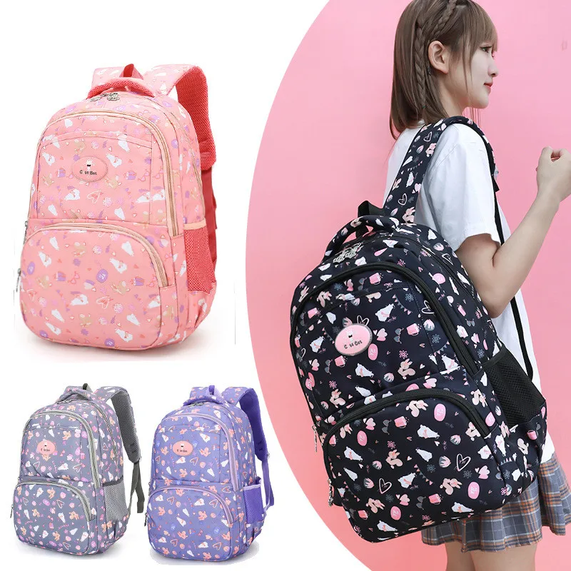 Детские школьные ранцы, милые рюкзаки для учеников, водонепроницаемые сумки с принтом для начальной школы для девочек-подростков