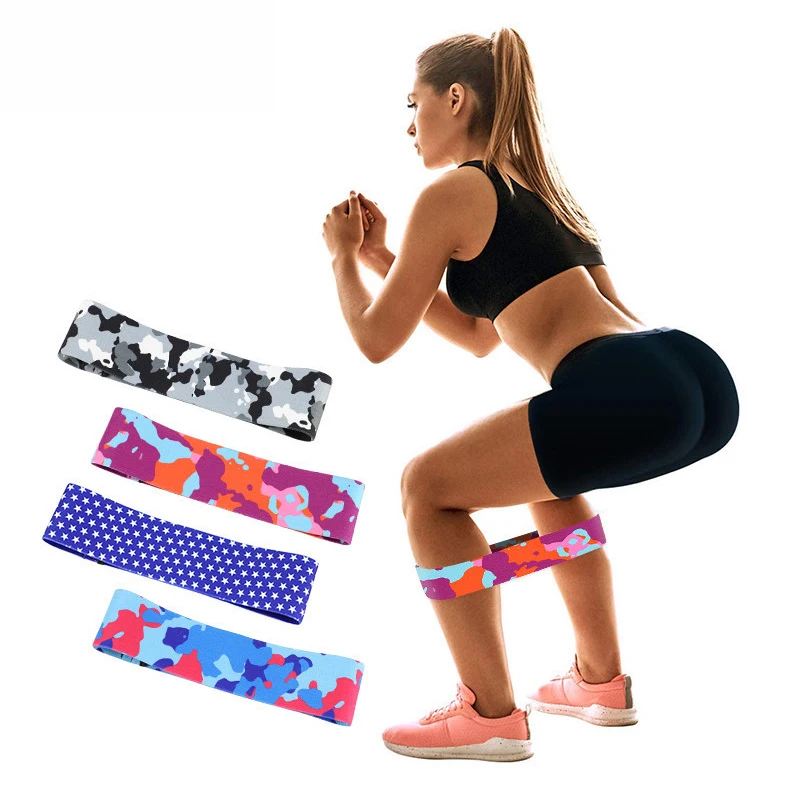 

Повязка на бедро с принтом, для йоги, против скольжения, для занятий в тренажерном зале, для фитнеса, резинка для упражнений, плетеная эласти...