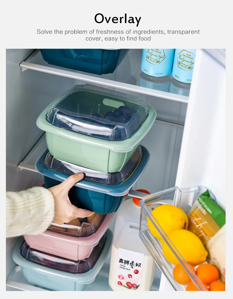 Многофункциональная двухслойная сливная корзина с крышкой контейнер для