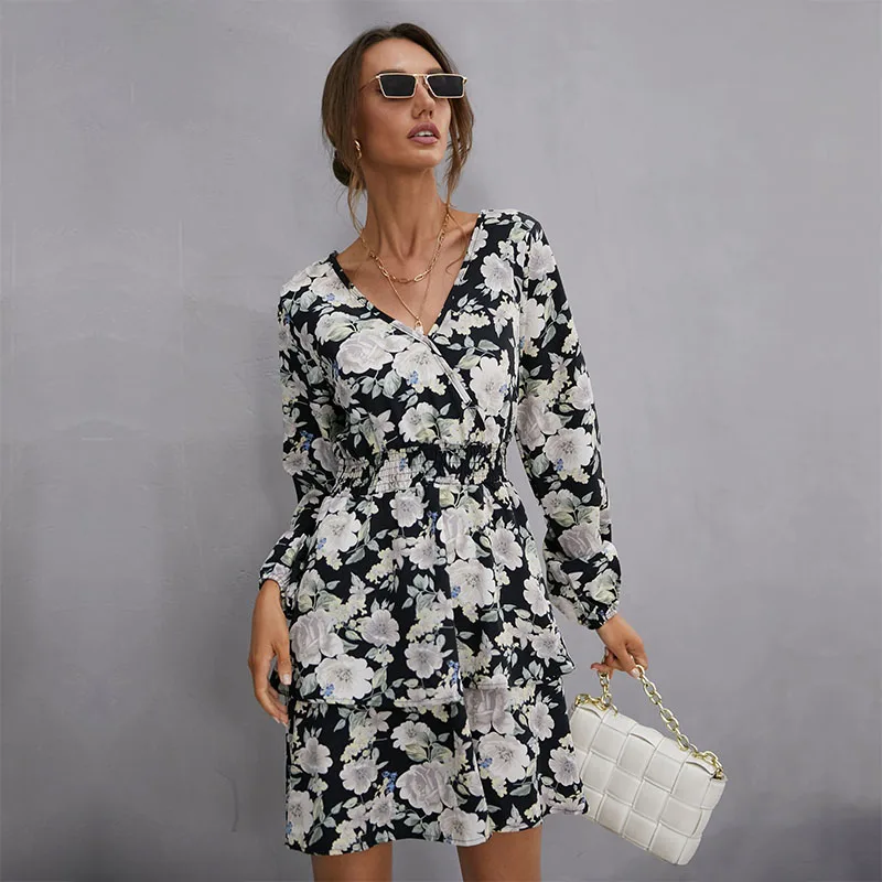 

Bodycon dress for women Square Neck Black Dress Women Elegant Cotton Fashion Side Split Dress Mini Ladies Basic