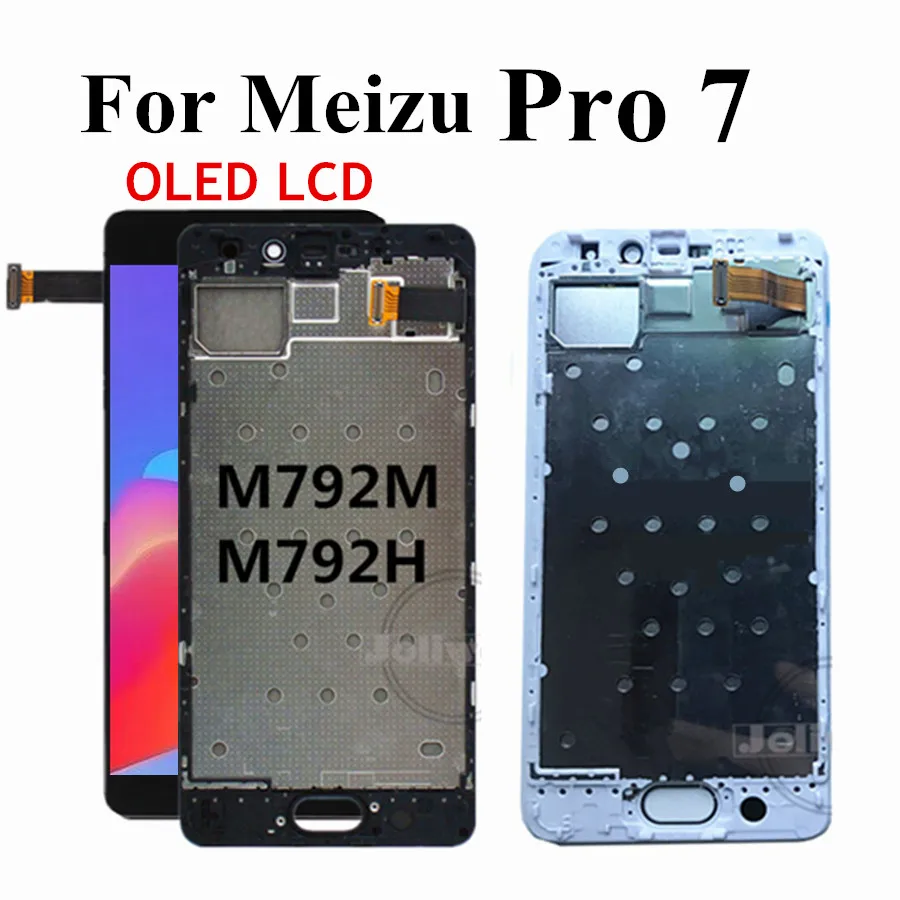 Протестированный хороший 5," OLED ЖК-дисплей для Meizu Pro 7 ЖК-дисплей панель сенсорного экрана в сборе Замена для Meizu pro 7 Pro7 lcd+ рамка