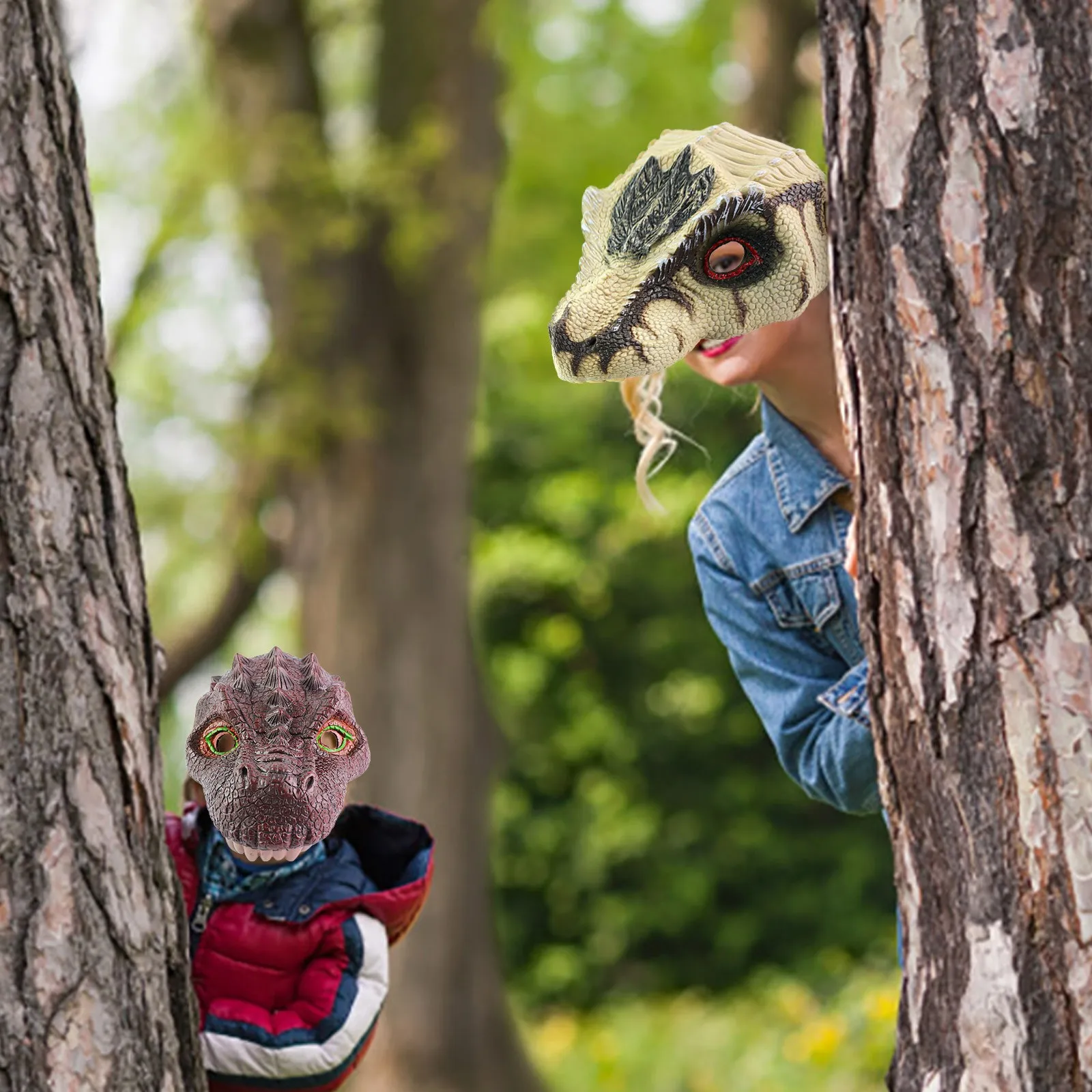 Silicone Child Animal Mask Dinosaur Halloween Realistic Mardi Gras Action Figures Gags Practical Jokes | Игрушки и хобби