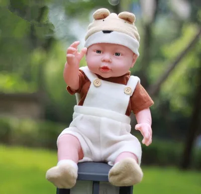 41 см Baby Kids Reborn Doll мягкий винил силикон реалистичный звук смех плач детская