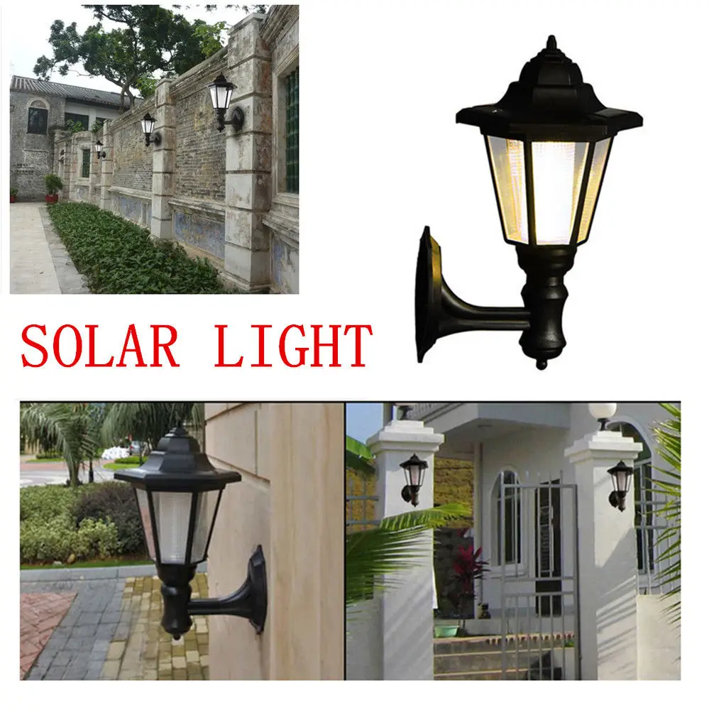 Водонепроницаемый настенный светильник на солнечной батарее яркий Белый