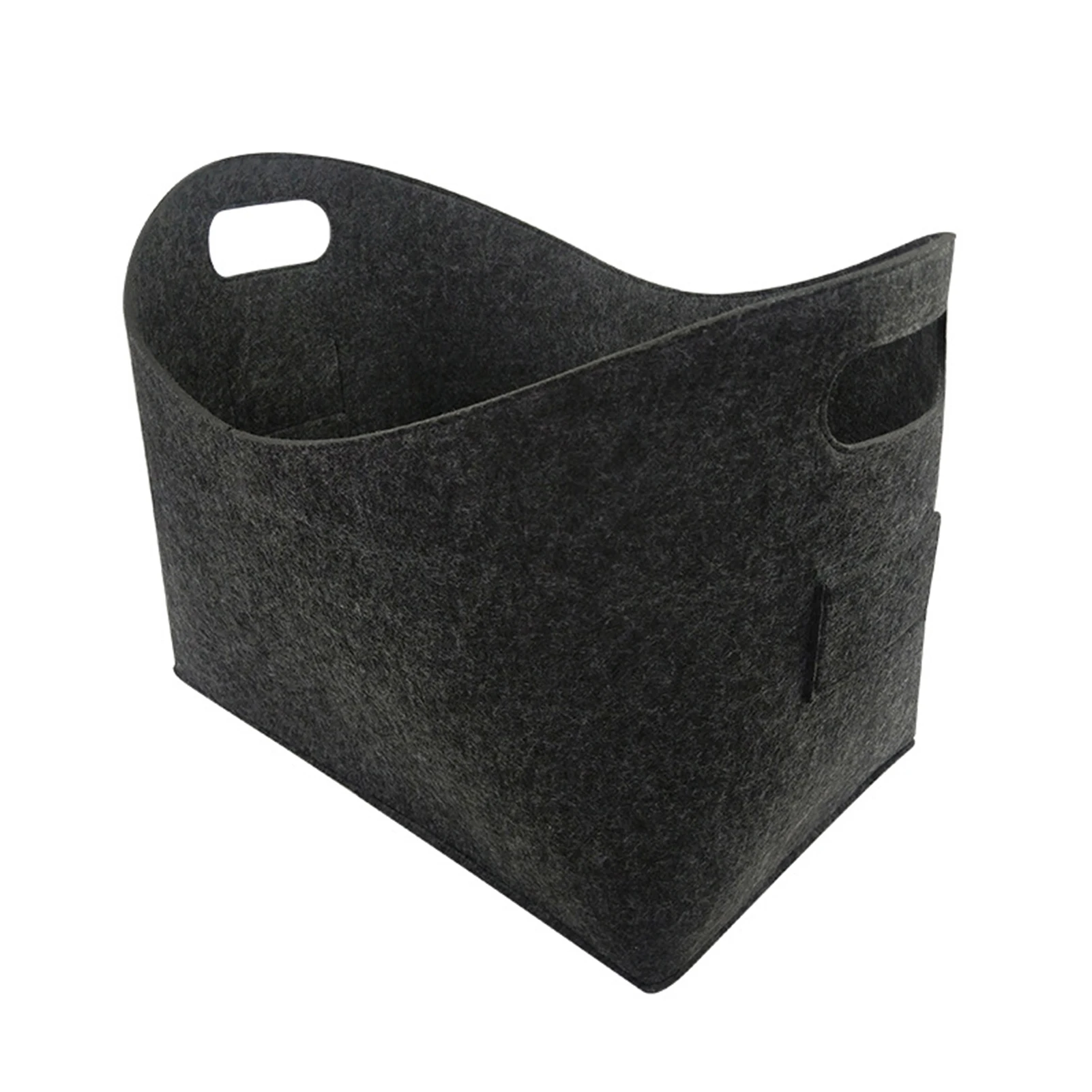 

With Handles For Firewood Basket Felt Bag Reusable Large Capacity Shopper Newspapers Magazine Thickened Storage Accessories