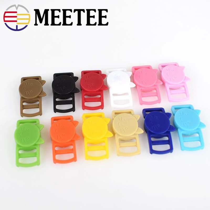 Meetee 50 шт. пластиковые пряжки с кошачьей головой из смолы безопасный отрыв