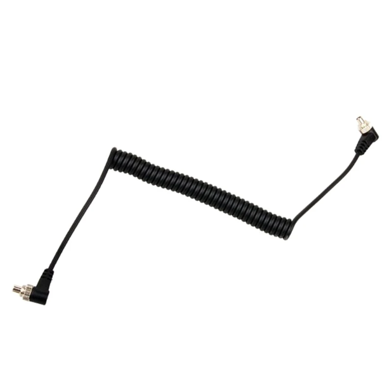 

M-M PC Sync Cord Male To Male Flash Spring Cable With Screw Lock for canon 54DB