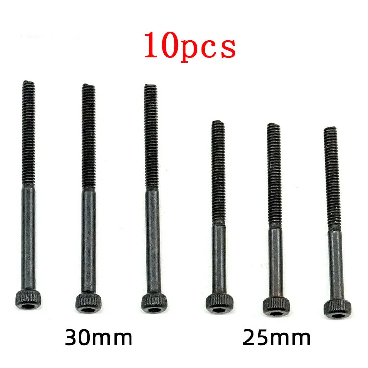 Винт с полурезьбой 2 мм гайки шестигранной головкой для Tamiya Mini 4WD 10 шт. M2 25/30