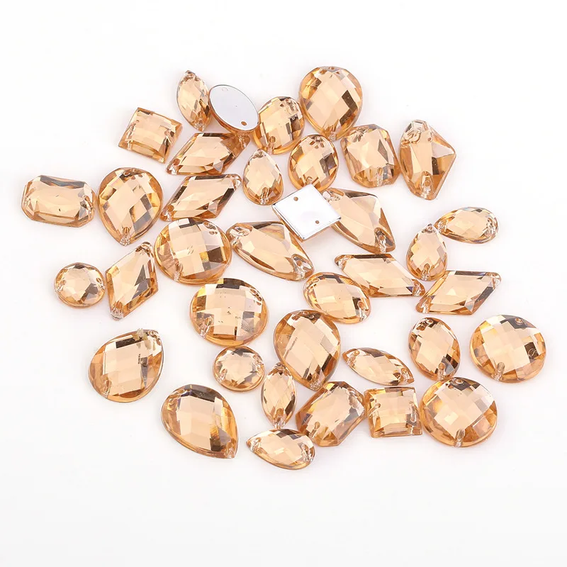 Стразы смешанных форм блестящие кристаллы акриловые стразы для пришивания с