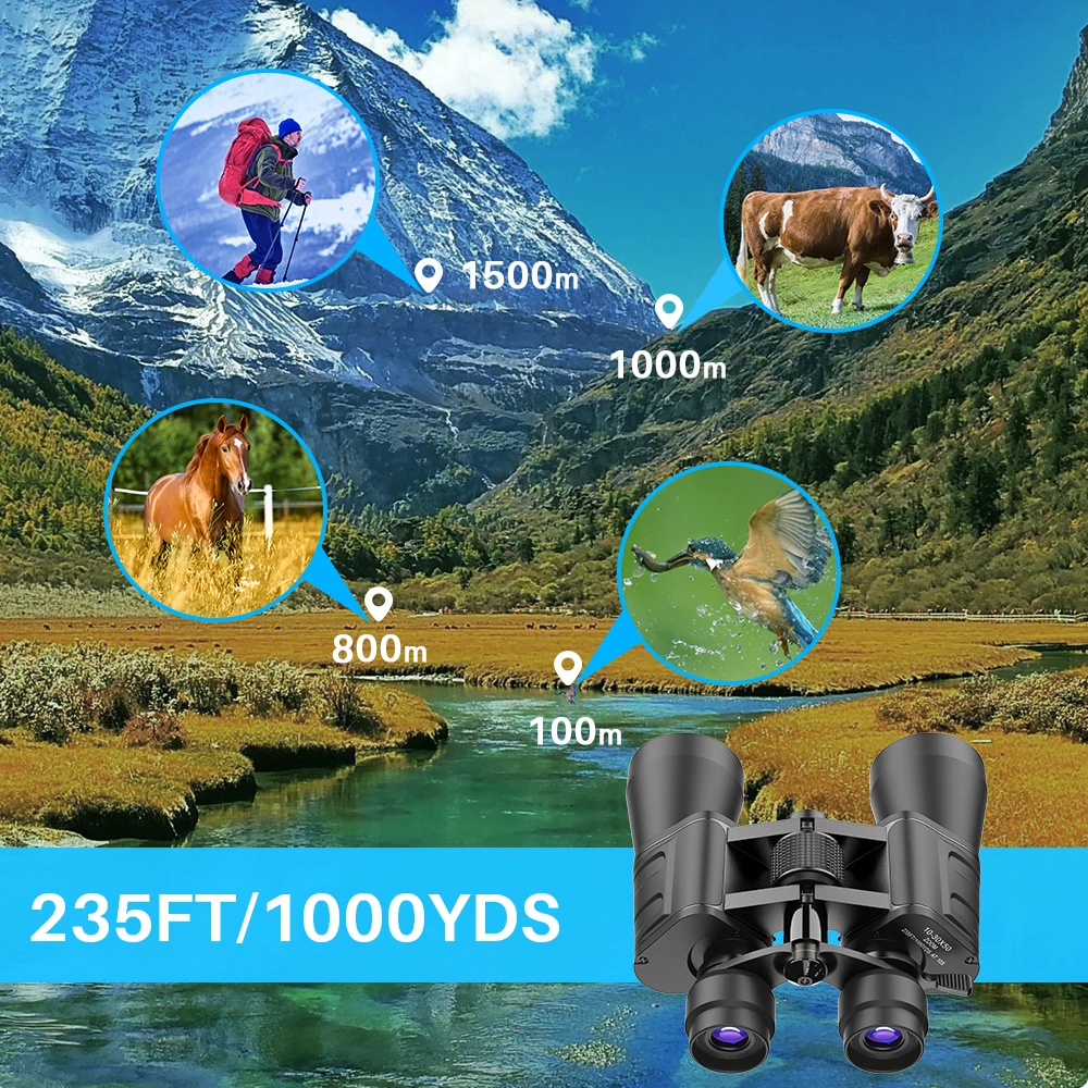 Бинокль APEXEL 10-30X50 телескоп с дальним зумом и функцией ночного видения для охоты