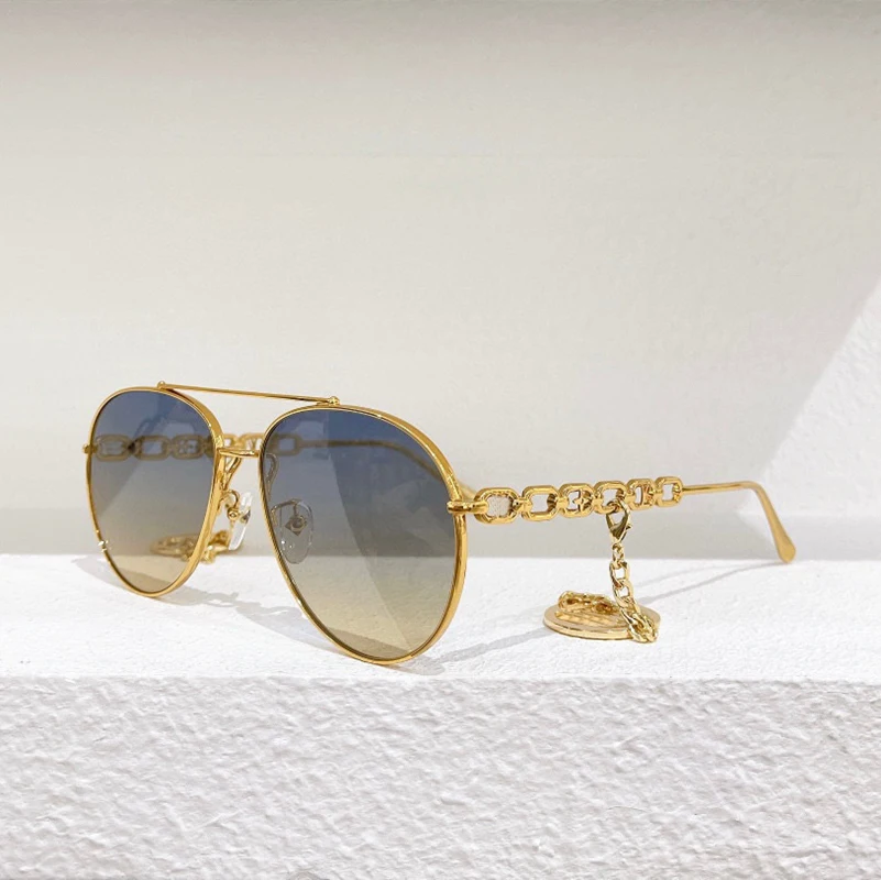 

New Oval Metal Gradient Color Lenses Fashion Women's Sunglasses Z1539E High Quality Men's Glasses Anti-UV400