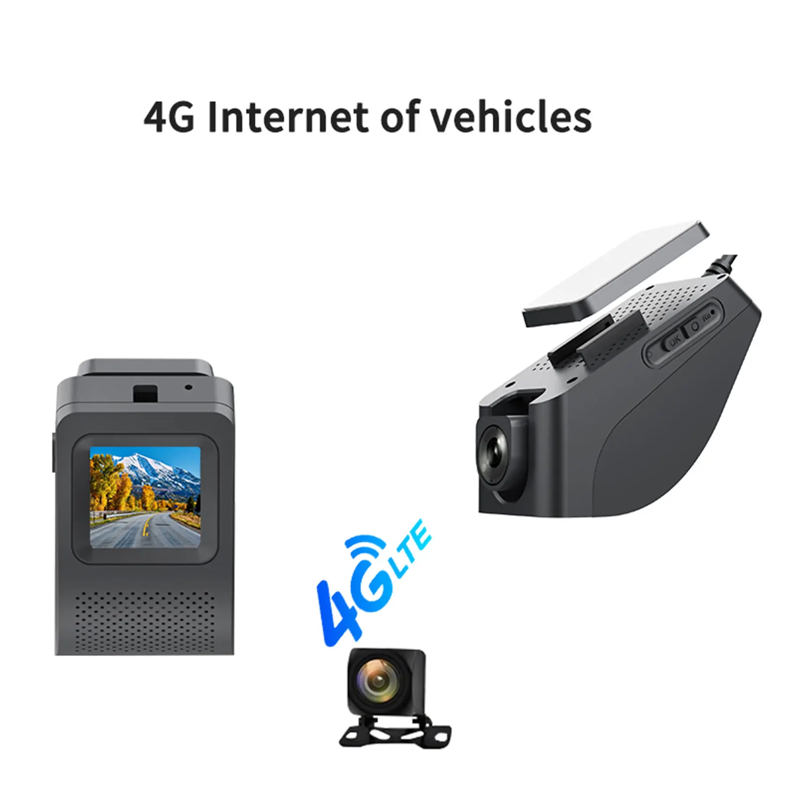 

4G, Wi-Fi, для вождения Регистраторы Видеорегистраторы для автомобилей GPS Dual Камера HD 1080P G Сенсор видео Регистраторы 24-часовой Ночное видение дл...