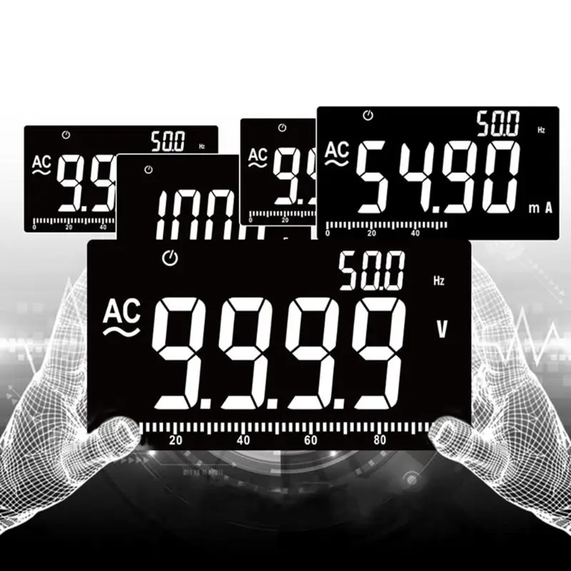 

High Precision Smart Multimeter Digital Handheld Automatic AC DC Voltage Current Meter Multifunctional Voltmeter Ammeter