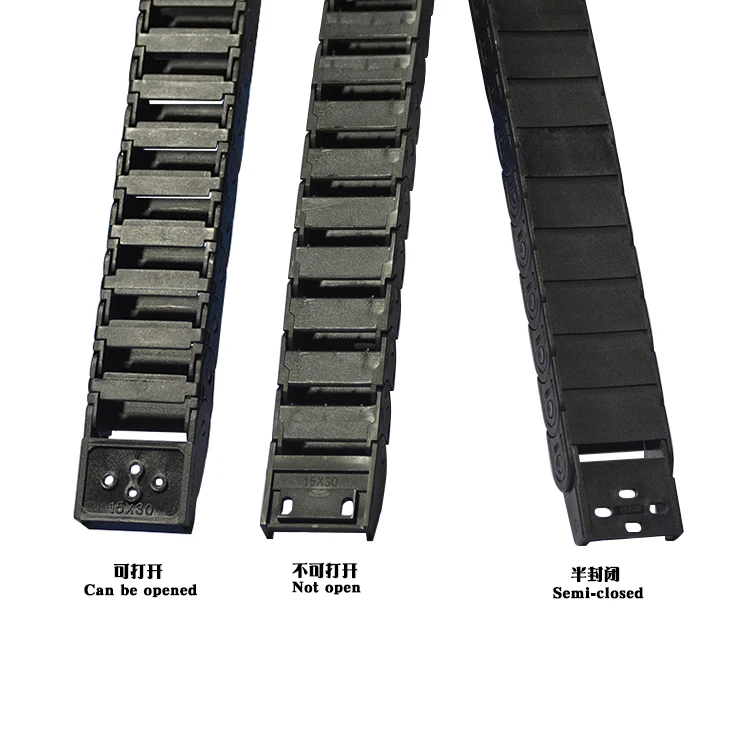 Пластиковая цепь мостового типа 15 мм x 30 с концевыми разъемами L 1000 кабель для