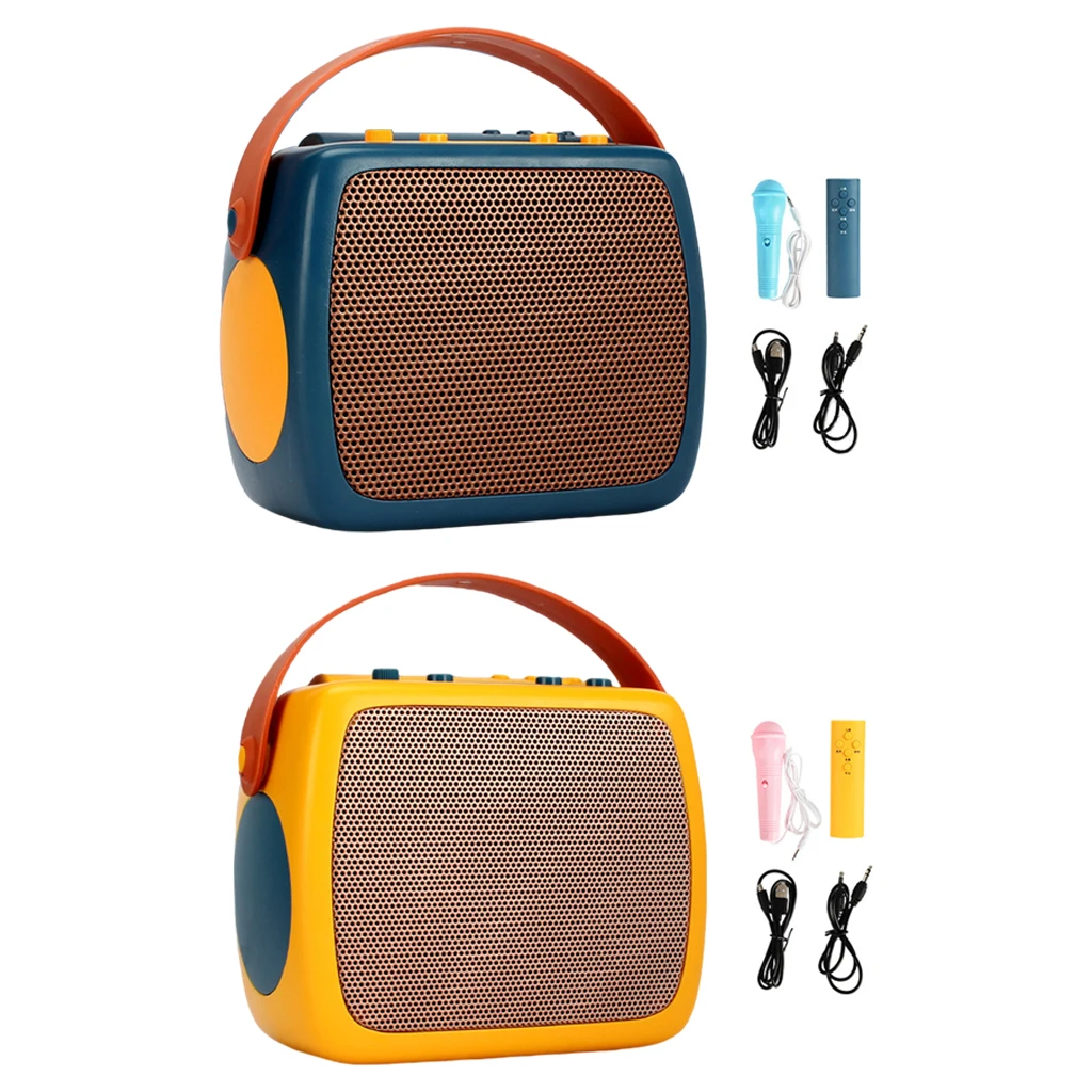 

Rechargeable Bluetooth Karaoke Machine with Two Microphones, Kids Singing Voice Changing Effects