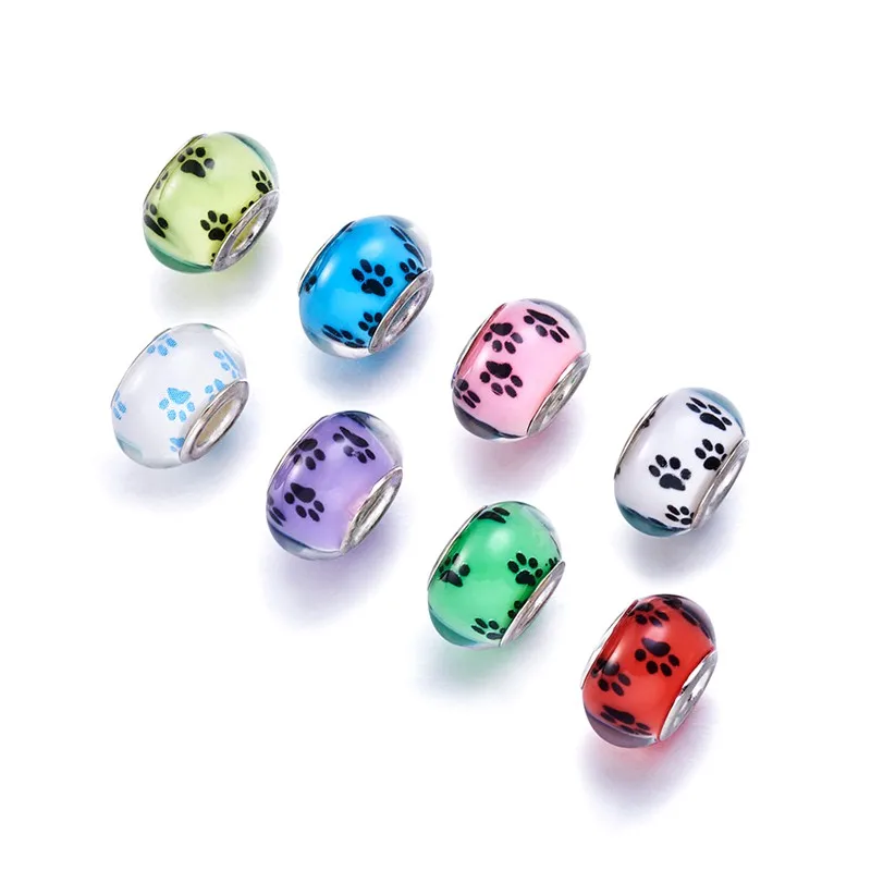 100 шт. с большим отверстием собака Щенячий патруль Одежда принтом акриловые