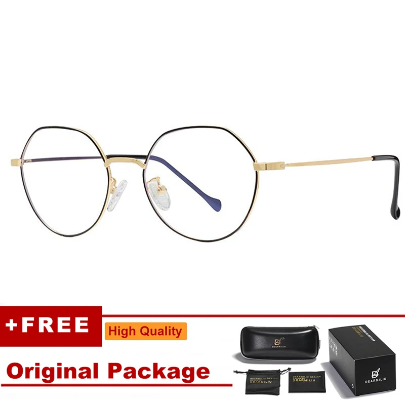 Очки DEARMILIU в овальной оправе из розового золота с блокировкой светильник