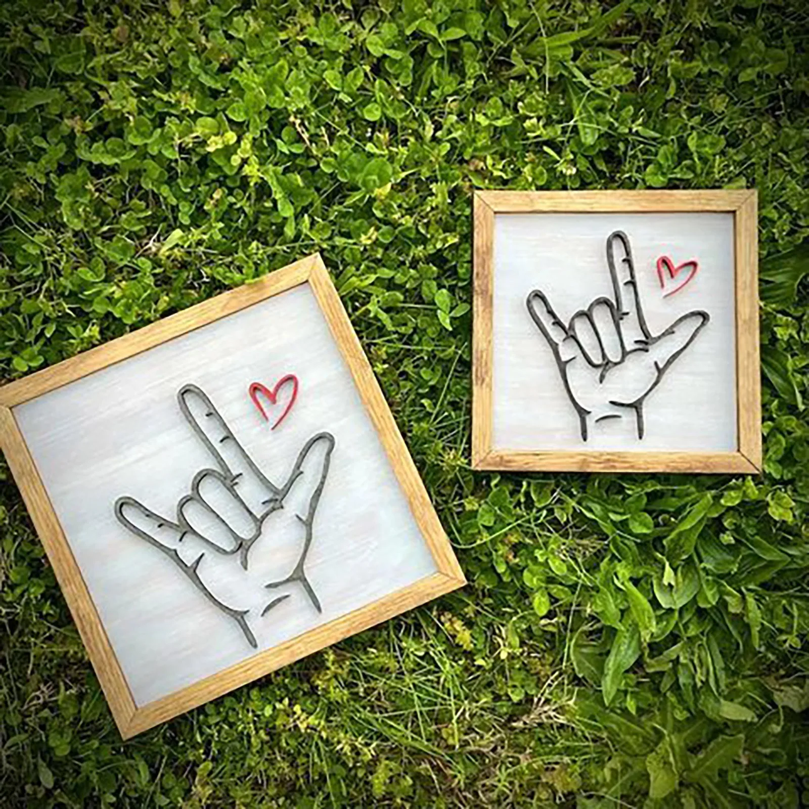 Подвесное украшение для дома фоторамка с надписью I Love You на деревянной ферме | Дом