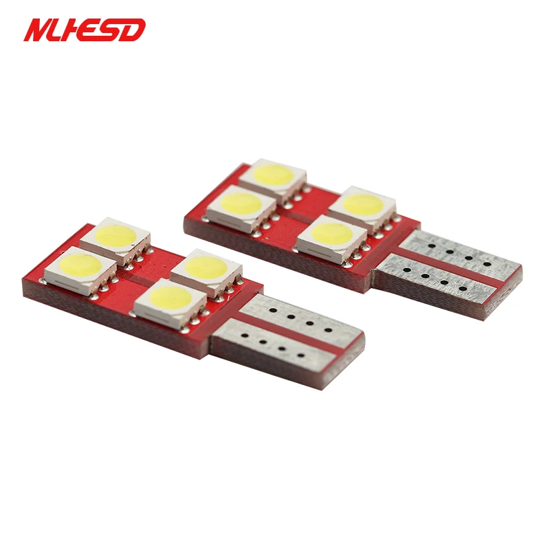

10pcs T10 5050-4SMD 4 LEDs Car Canbus Auto-Bulbs Car-Styling Light NO Error 194 168 W5W white ice blue
