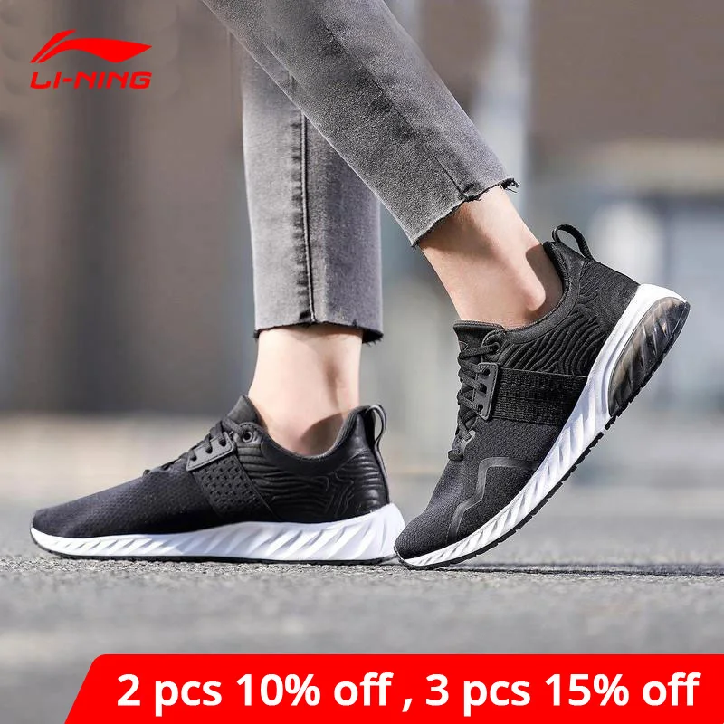 Женская Блестящая нескользящая обувь Li Ning Классическая удобная спортивная с