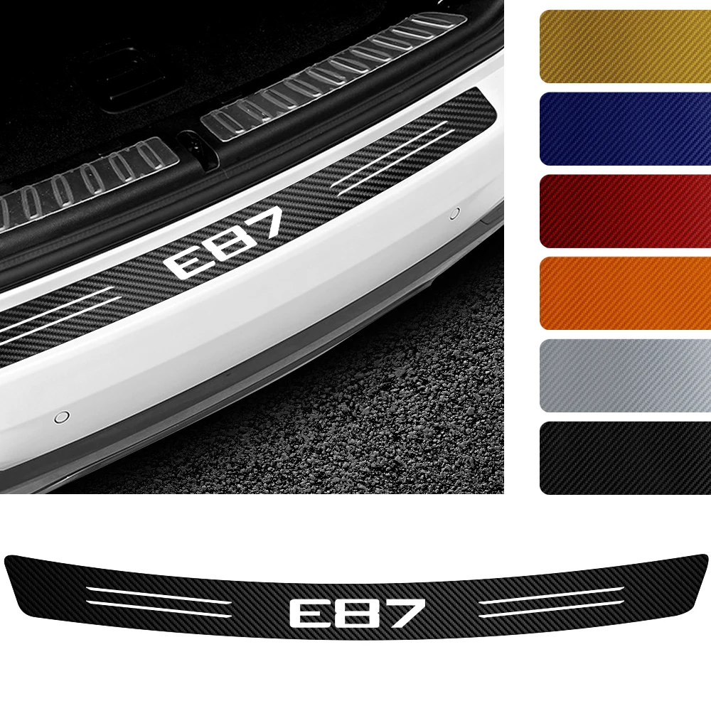 1PCS Carbon Fiber Car Rear Bumper Trunk Scuff Protective Anti-Scratch Sticker For BMW E28 E30 E34 E39 E46 E60 X1 X2 X3 X4 X5 X6 - купить по
