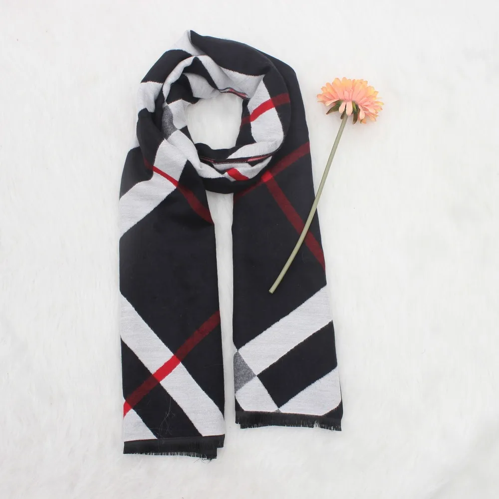 

Fashion Winter Scarf for Women Cashmere Warm Pashmina Foulard Lady Luxury Plaid Scarves Thick Soft Bufanda Shawls Wraps