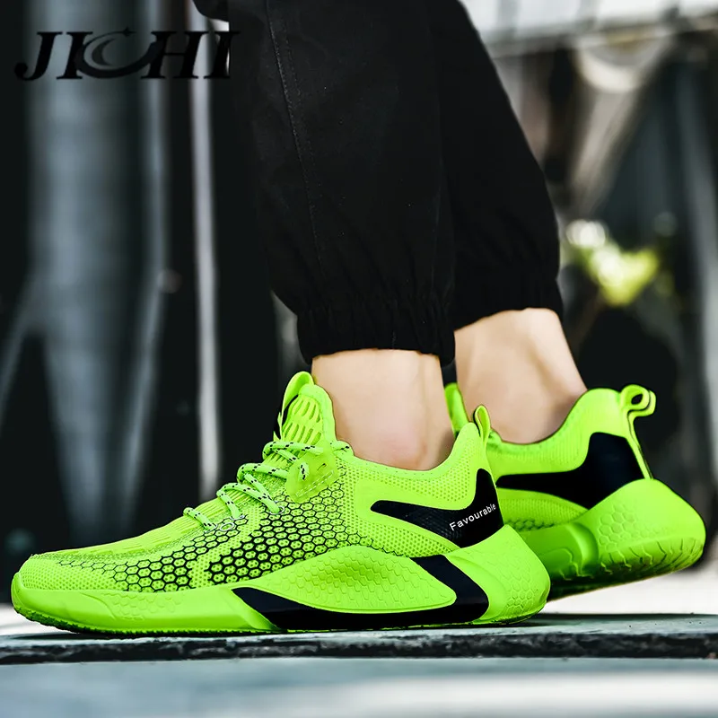 JICHI Comfortable Men's Sneaker Breathable Casual Sneakers for Men Light Lace-Up Shoes Fashion Design Zapatillas Hombre |