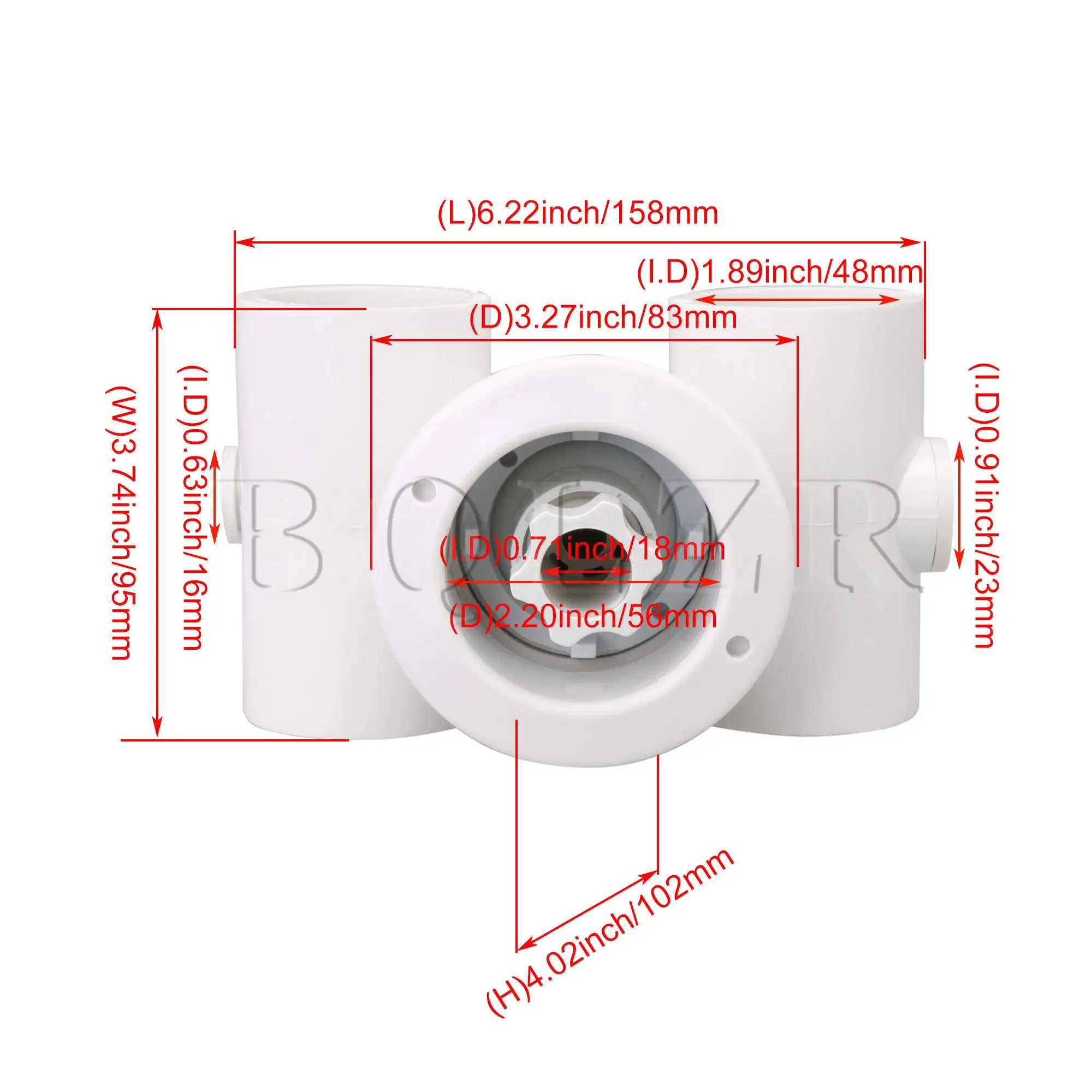 

BQLZR White Plastic SP-1434 Swimming Pool Massage Nozzle for Massage Pool Part