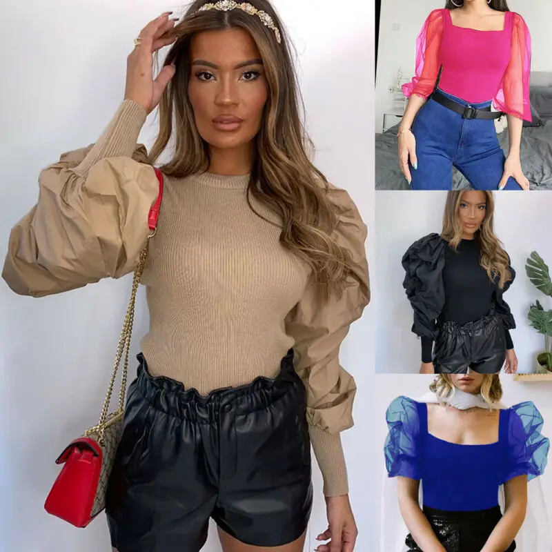 Женский купальник с длинным рукавом сексуальный топ блузка комбинезон боди|Боди|