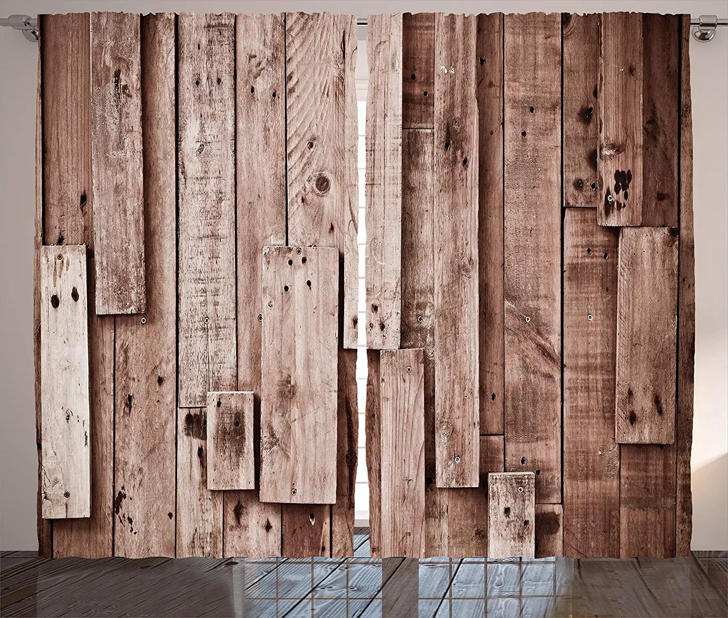 Деревянные занавески в деревенском стиле комплект панелей винтажный сарай навес