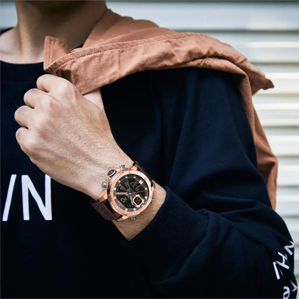 NAVIFORCE часы мужские спортивные кварцевые Топ люксовый бренд нержавеющая сталь