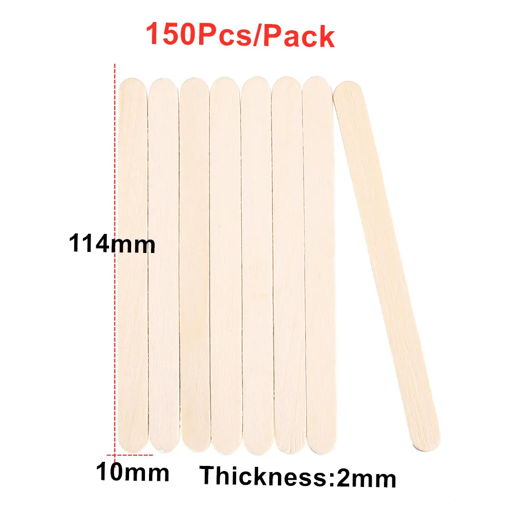 50-150 Stücke Epoxidharz Schmuck machen Werkzeuge Silikon Holz Stick Natürliche Holz Pop Popsicle Sticks Holz Handwerk Eis Sticks – Detail 10
