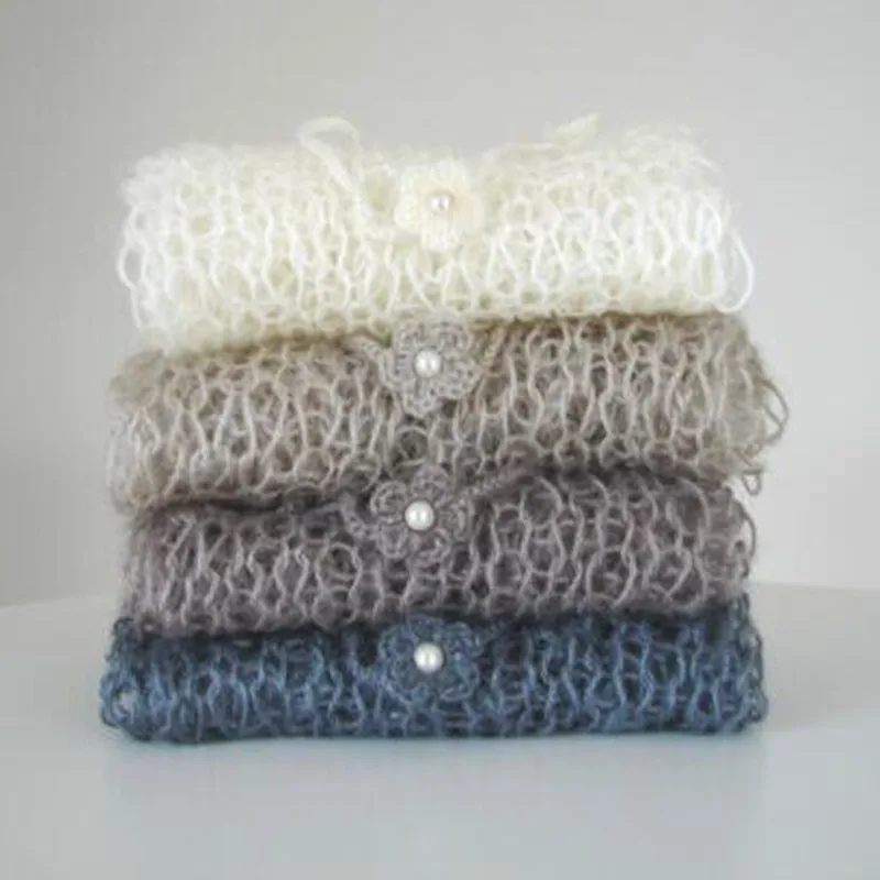 Manta de mohair de 60x30 cm para reci&eacute;n nacido, accesorios de fotograf&iacute;a, Fondo de fotograf&iacute;a-5