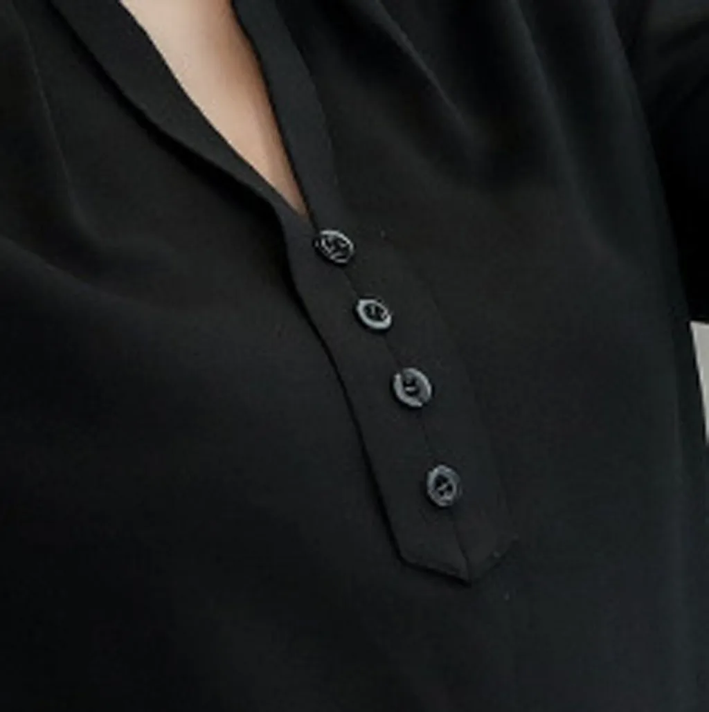 Осень 2019 Женская белая рубашка рубашки с длинным рукавом однотонная шифоновая