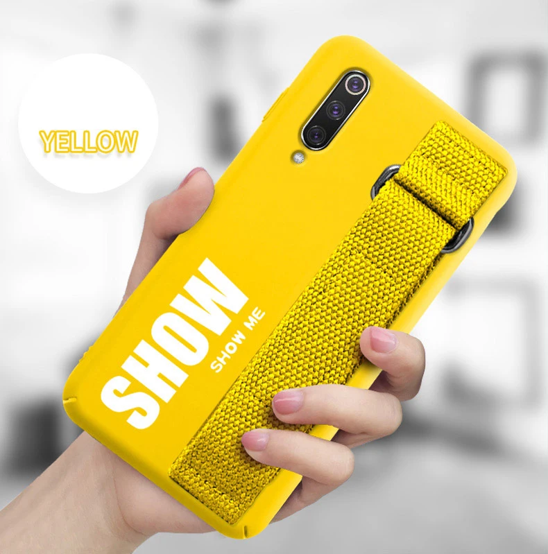 Для Xiaomi mi 9T 9 SE 8 Lite Pro 6 6X A2 A1 Note 10 Max 2 3 mi x 2S CC9 CC9E Red mi K20 чехол силиконовый матовый чехол с ремешком на руку