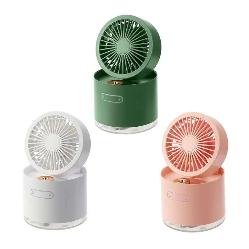 

Portable Fan with Spray Humidifier Fold Moisturizing Rechargeable USB Air Cooler Mini Outdoor Mute Hand Pocket Ventilador Bottle
