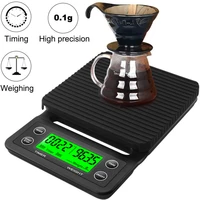 5kg high precision lcd electronic scales drip coffee scale timer portable electronic digital kitchen scale smart scale