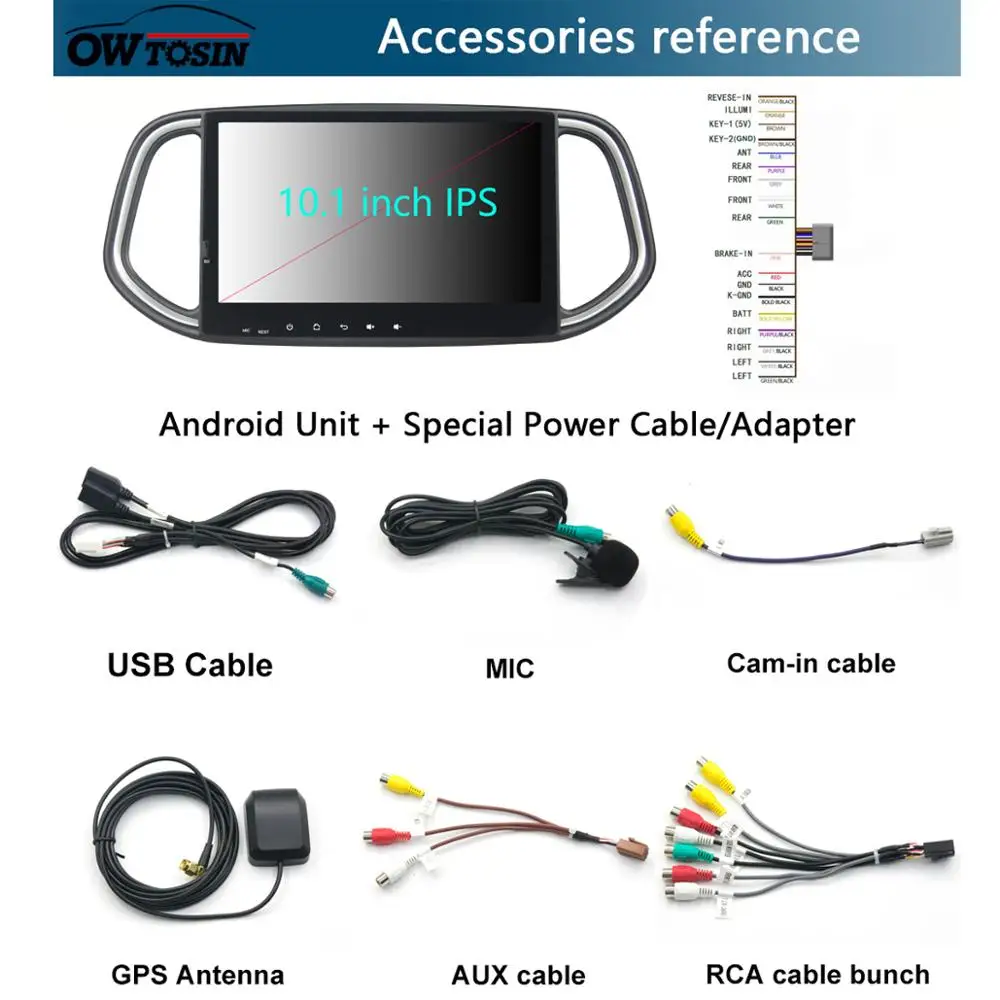 Автомагнитола 10 1 дюйма IPS 8 ядер 4 Гб ОЗУ + 64 ПЗУ Android 9 0 GPS для KIA KX3 2014 2017 DSP CarPlay Parrot BT