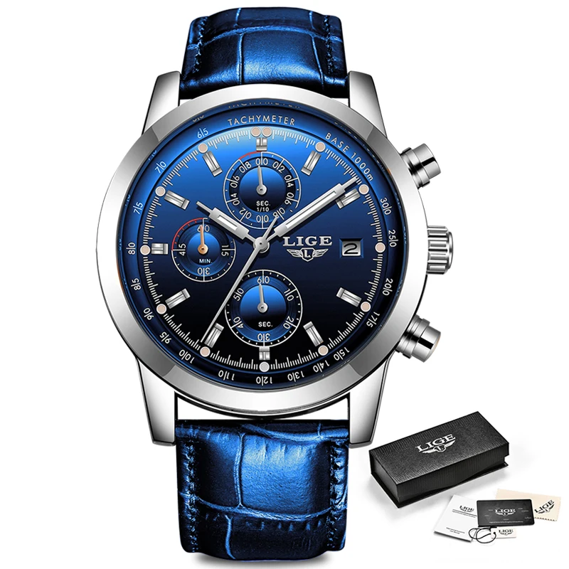 Relogio Masculino 2019 LIGE Watch Men Brand Luxury Fashion 24 Hour Date Quartz Clock Mens Watches Sport Leather Waterproof | Наручные