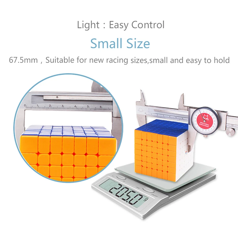Иксин Хайс 7х7х7 Магнитный Скоростной Кубик Решения Головоломки YX Иксин Хайс 7х7 Дети Взрослые Магические Магниты Кубо Игры Игрушки Подарки Кубо он.