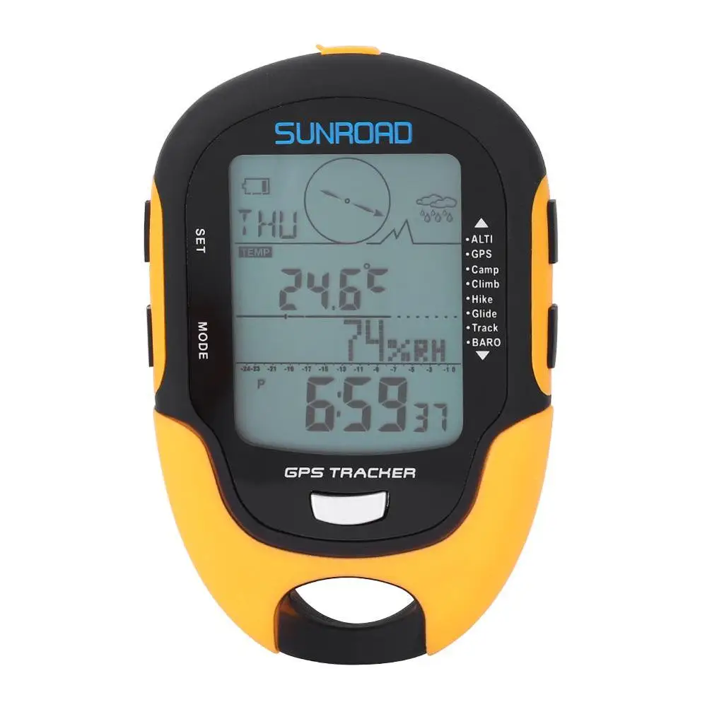 Ручной GPS-навигатор SUNROAD FR510, приемник, портативный цифровой высотомер, барометр, компас, локатор