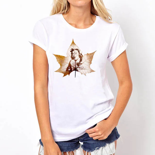 Новая модная женская футболка с коротким рукавом круглым вырезом принтом