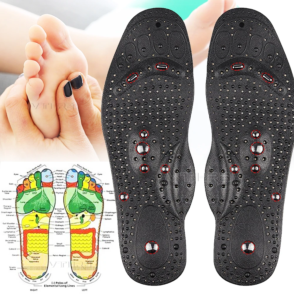 1 Pairs Magnetic Therapy Massage Insoles for feet Unisex Weight Loss Promote Blood Circulation Foot Magnet Health Care Shoe Pads | Обувь