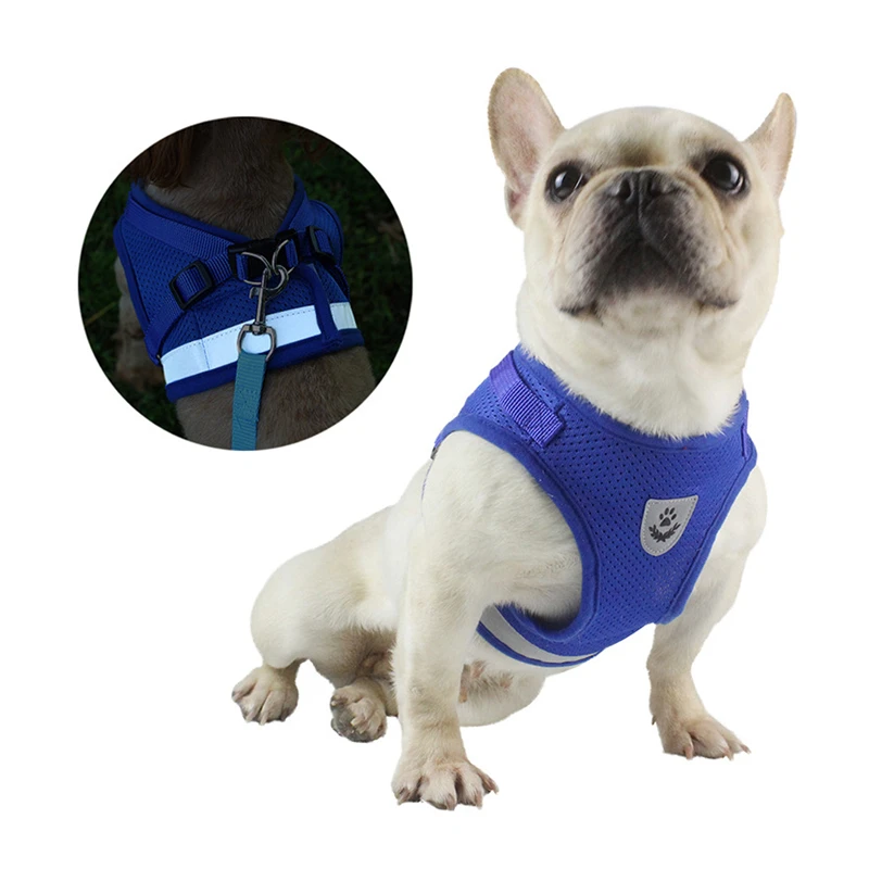 

S-XL Светоотражающая домашних животных нагрудный ремень комплекты для малых и средних собак кошек Модные дышащие ремни жилет щенок комоды с ...