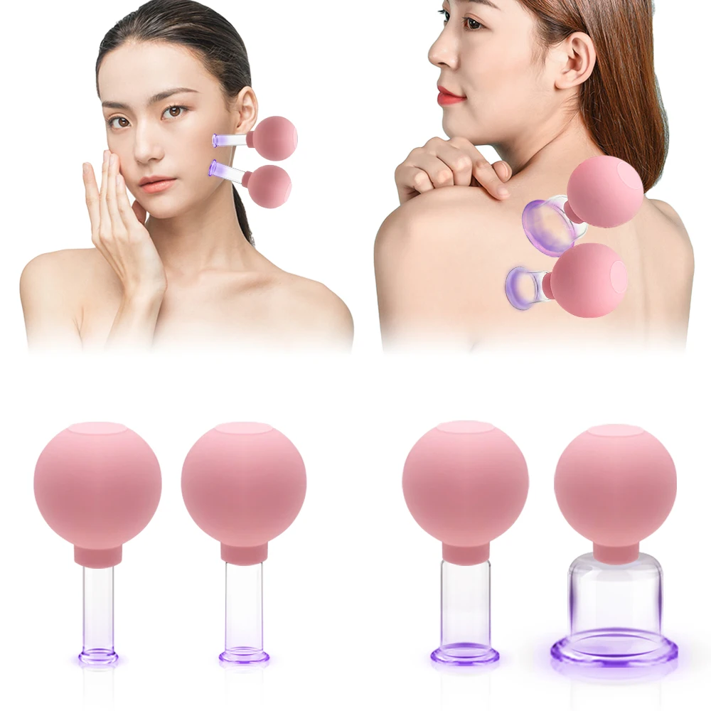 

4Pcs Jars Big Vacuum Cupping Glasses Full Body Neck Back Face Massage Suction Cups Chinese Medical Therapy Cellulite Massager