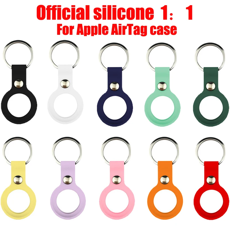 

ZUIDID Soft Liquid Silicone Protective Case For Airtags Cover Hangable Keychain Locator Tracker Cover For airtags Case