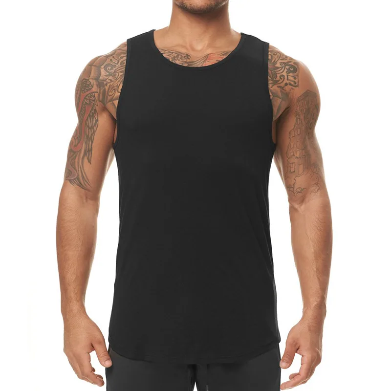 

Running Quick Dry Tank Top Men Sleeveless Sports Shirt Fitness Clothing Summer Training Workout Undershirt Gym Stringer Singlet